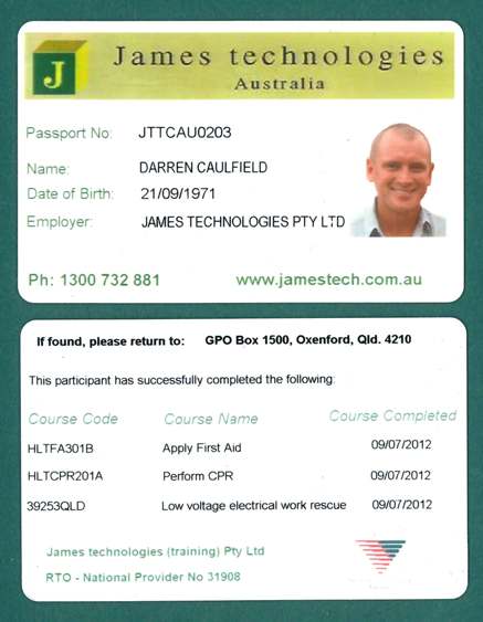 Jamestech-Training-Passport-Card